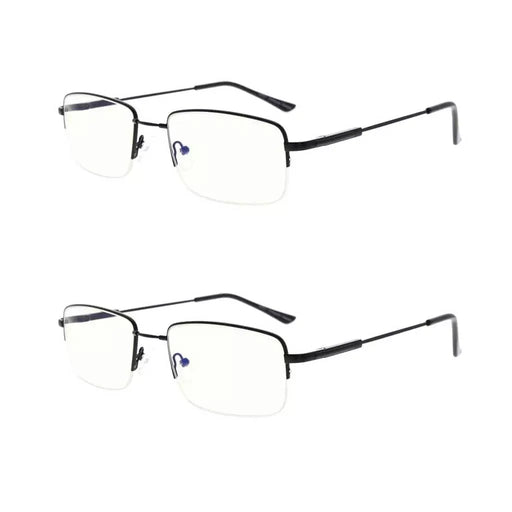 eyekeeper.com 2 Pack Half-rim Blue Light Filter Reading Glasses UVR1702 Eyeglasses White Smoke Black-2pcs / +0.75,Black-2pcs / +1.00,Black-2pcs / +3.50