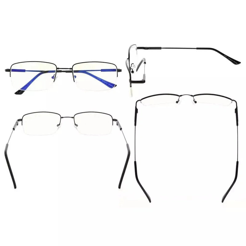 eyekeeper.com 2 Pack Half-rim Blue Light Filter Reading Glasses UVR1702 Eyeglasses White Smoke Black-2pcs / +0.75,Black-2pcs / +1.00,Black-2pcs / +3.50,Gold-2pcs / +0.75,Gold-2pcs / +1.00,Gold-2pcs / +2.50,Gold-2pcs / +3.50,Gold-2pcs / +0.50,Gold-2pcs / +1.50,Gold-2pcs / +1.75,Gold-2pcs / +2.00,Gold-2pcs / +2.25,Silver-2pcs / +1.00,Silver-2pcs / +2