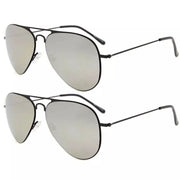 eyekeeper.com 2 Pack Kids Teen Age 8-16 Metal Sunglasses Boys Girls S15018 Sunglasses White Smoke Black Silver Mirror,Blue Lens,Gold Brown Lens,Gold Green Mirror,Gold Red Mirror,Pink Lens,Purple Lens,Silver G15