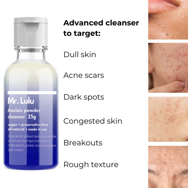 Mr. Lulu Skincare Azelaic Powder Cleanser White Smoke SINGLE,2-PACK SAVE 5%