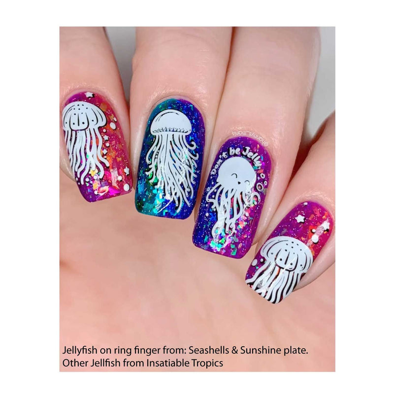 UberChic Beauty Seashells & Sunshine Stamping Plate Light Pink