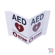 True Rescue Transforming AED / STB Wall Sign Bleeding Control Sign Light Gray
