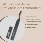 Chella heated eyelash curler Brow & Eye Light Gray