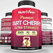 Nutrivein Nutrivein Premium Tart Cherry Capsules 3000mg - 90 Capsules VI-AGZV-6330 Gray