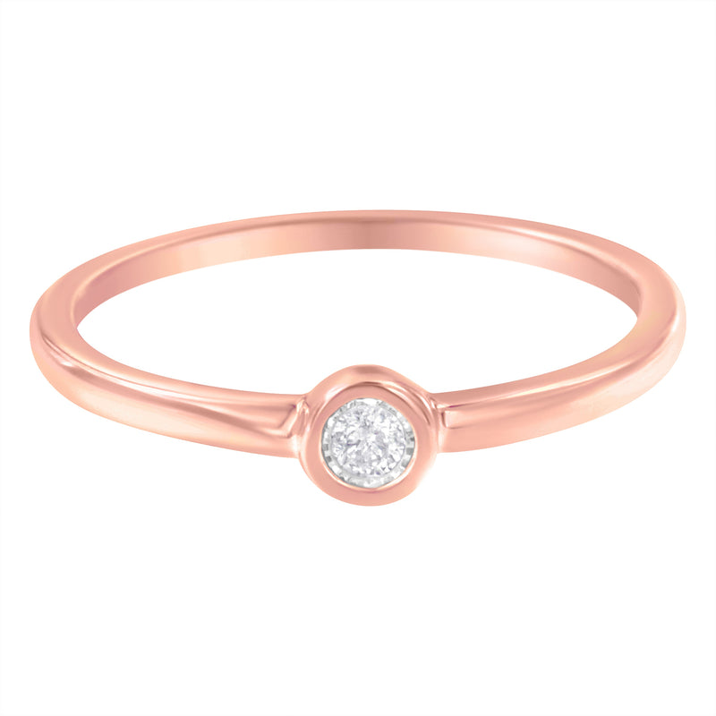 Bids.com 14K Rose Gold Plated .925 Sterling Silver Miracle Set Diamond Ring (1/20 Cttw, J-K Color, I1-I2 Clarity) - Size 6 Rings White Smoke 7 / Rose.Sterling Silver,6 / Rose.Sterling Silver,8 / Rose.Sterling Silver
