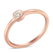 Bids.com 14K Rose Gold Plated .925 Sterling Silver 1/20 Carat Diamond Square Cushion-Shaped Miracle Set Petite Fashion Promise Ring (J-K Color, I1-I2 Clarity) - Size 6 Rings White Smoke 8 / Rose.Sterling Silver,7 / Rose.Sterling Silver,6 / Rose.Sterling Silver