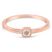 Bids.com 14K Rose Gold Plated .925 Sterling Silver 1/20 Carat Diamond Square Cushion-Shaped Miracle Set Petite Fashion Promise Ring (J-K Color, I1-I2 Clarity) - Size 6 Rings White Smoke 8 / Rose.Sterling Silver,7 / Rose.Sterling Silver,6 / Rose.Sterling Silver