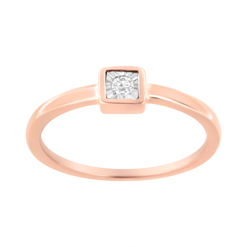 Bids.com 14K Rose Gold Plated .925 Sterling Silver 1/20 cttw Miracle Set Diamond Promise Ring (J-K Color, I1-I2 Clarity) - Size 6 Rings White Smoke 8 / Rose.Sterling Silver,7 / Rose.Sterling Silver,6 / Rose.Sterling Silver