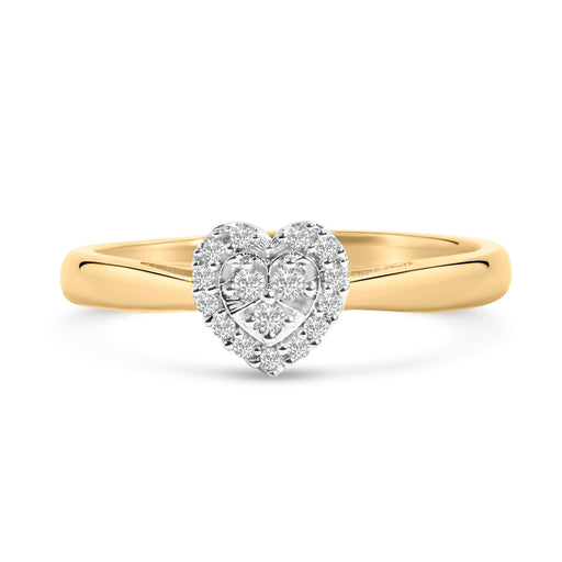 Bids.com 10K Yellow Gold 1/10 Cttw Diamond Heart and Halo Promise Ring Rings White Smoke 7 / Yellow.Gold,6 / Yellow.Gold,8 / Yellow.Gold,9 / Yellow.Gold,5 / Yellow.Gold,5.5 / Yellow.Gold,6.5 / Yellow.Gold,7.5 / Yellow.Gold,8.5 / Yellow.Gold,9.5 / Yellow.Gold