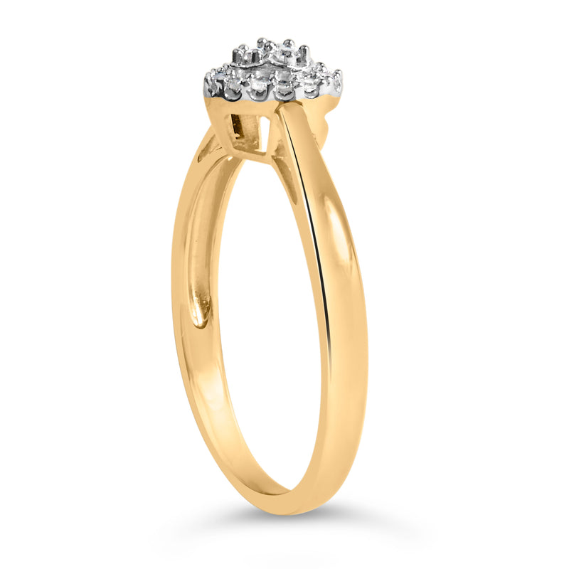 Bids.com 10K Yellow Gold 1/10 Cttw Diamond Heart and Halo Promise Ring Rings White Smoke 7 / Yellow.Gold,6 / Yellow.Gold,8 / Yellow.Gold,9 / Yellow.Gold,5 / Yellow.Gold,5.5 / Yellow.Gold,6.5 / Yellow.Gold,7.5 / Yellow.Gold,8.5 / Yellow.Gold,9.5 / Yellow.Gold