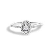 Bids.com 14K White Gold 1/5 Cttw Diamond Oval Shape With Halo Engagement Ring (H-I Color, I1-I2 Clarity) - Size 7 Rings White Smoke 7 / White.Gold,6 / White.Gold,8 / White.Gold,9 / White.Gold,6.5 / White.Gold,8.5 / White.Gold,7.5 / White.Gold,9.5 / White.Gold