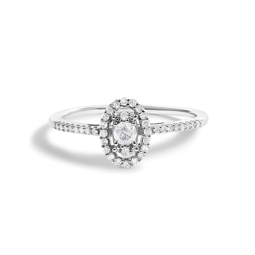 Bids.com 14K White Gold 1/5 Cttw Diamond Oval Shape With Halo Engagement Ring (H-I Color, I1-I2 Clarity) - Size 7 Rings White Smoke 7 / White.Gold,6 / White.Gold,8 / White.Gold,9 / White.Gold,6.5 / White.Gold,8.5 / White.Gold,7.5 / White.Gold,9.5 / White.Gold