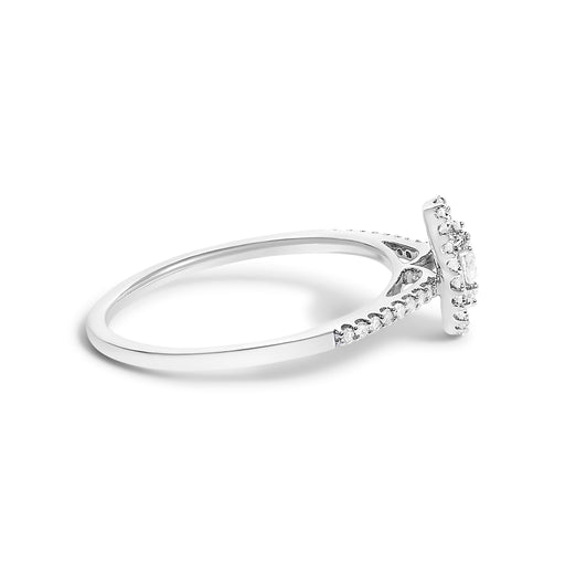 Bids.com 14K White Gold 1/5 Cttw Diamond Oval Shape With Halo Engagement Ring (H-I Color, I1-I2 Clarity) - Size 7 Rings White Smoke 7 / White.Gold,6 / White.Gold,8 / White.Gold,9 / White.Gold,6.5 / White.Gold,8.5 / White.Gold,7.5 / White.Gold,9.5 / White.Gold