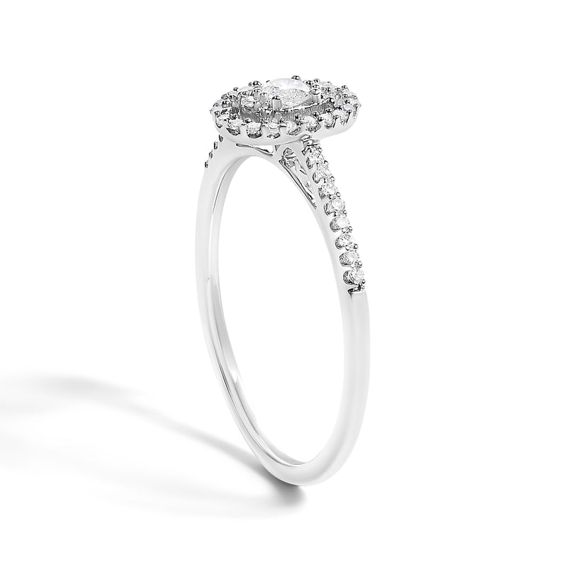 Bids.com 14K White Gold 1/5 Cttw Diamond Oval Shape With Halo Engagement Ring (H-I Color, I1-I2 Clarity) - Size 7 Rings White Smoke 7 / White.Gold,6 / White.Gold,8 / White.Gold,9 / White.Gold,6.5 / White.Gold,8.5 / White.Gold,7.5 / White.Gold,9.5 / White.Gold
