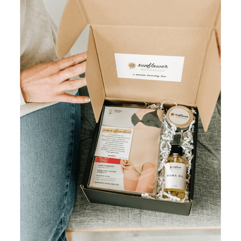 Sunflower Motherhood C-Section Recovery Box Postpartum Gift Tan Small / Medium,Large / Extra Large,2 XL