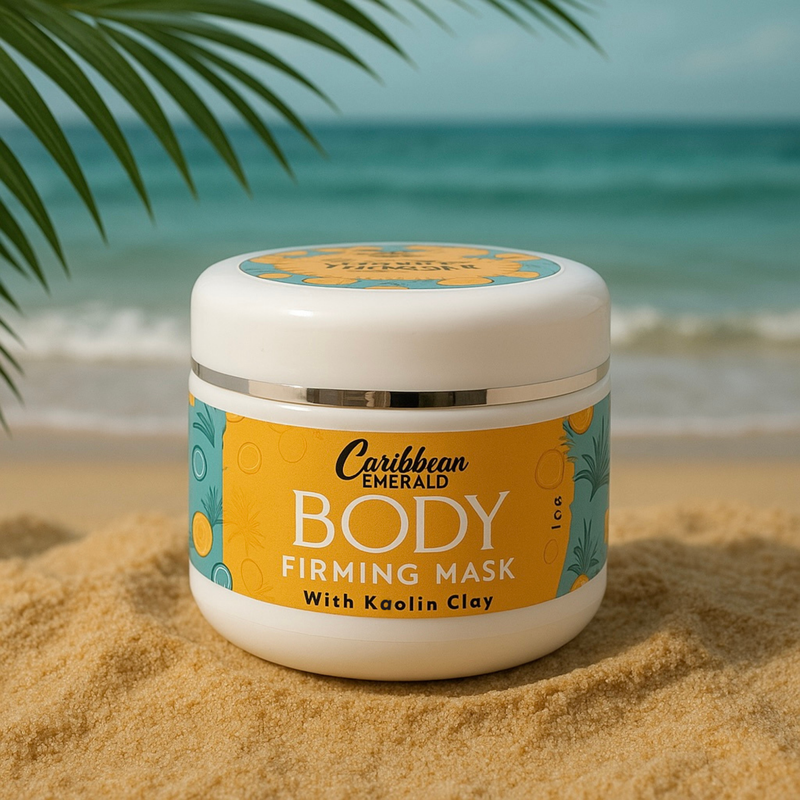 Caribbean Emerald Caribbean Emerald Kaolin Clay Body Firming Mask 250ml Scrub Dark Khaki
