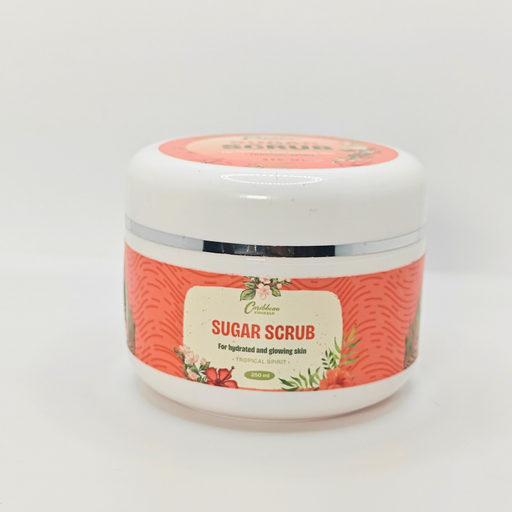 Caribbean Emerald Tropical Spirit Sugar Scrub - Exfoliate and glow Scrub Gray