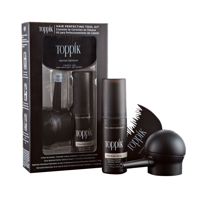 VIP Extensions Toppik Hold Spray + Applicator + Optimizer Travel Kit Hair Care Kit White Smoke
