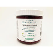 Ocean's Garden Gel Premium Sea Moss with Bladderwrack, Burdock root, and Elderberry, Ginger, and Honey (Half Case) Organic Health Beige 8oz,16oz,32oz