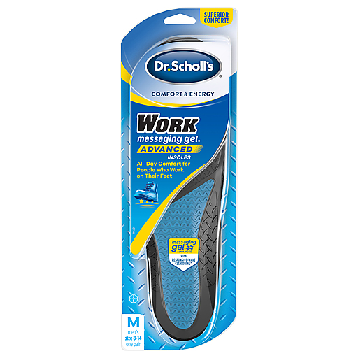 Dr Scholl's Dr Scholl's Comfort & Energy Work Insoles For Men, Size 8-14, 1 Pair Health & Beauty White Smoke