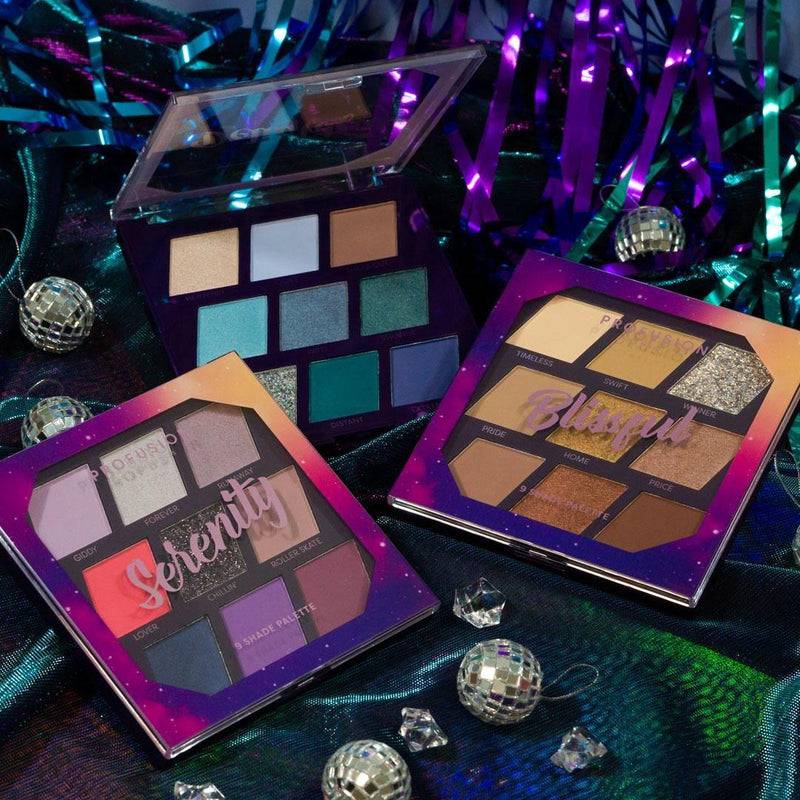 Profusion Cosmetics Euphoric Glam | Blissful 9-Shade Palette Eyes Dark Slate Gray Blissful