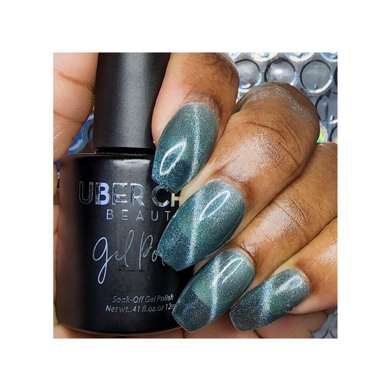UberChic Beauty Off The Radar - Holo Cats Eye Gel Polish Gel Polish Dark Slate Gray