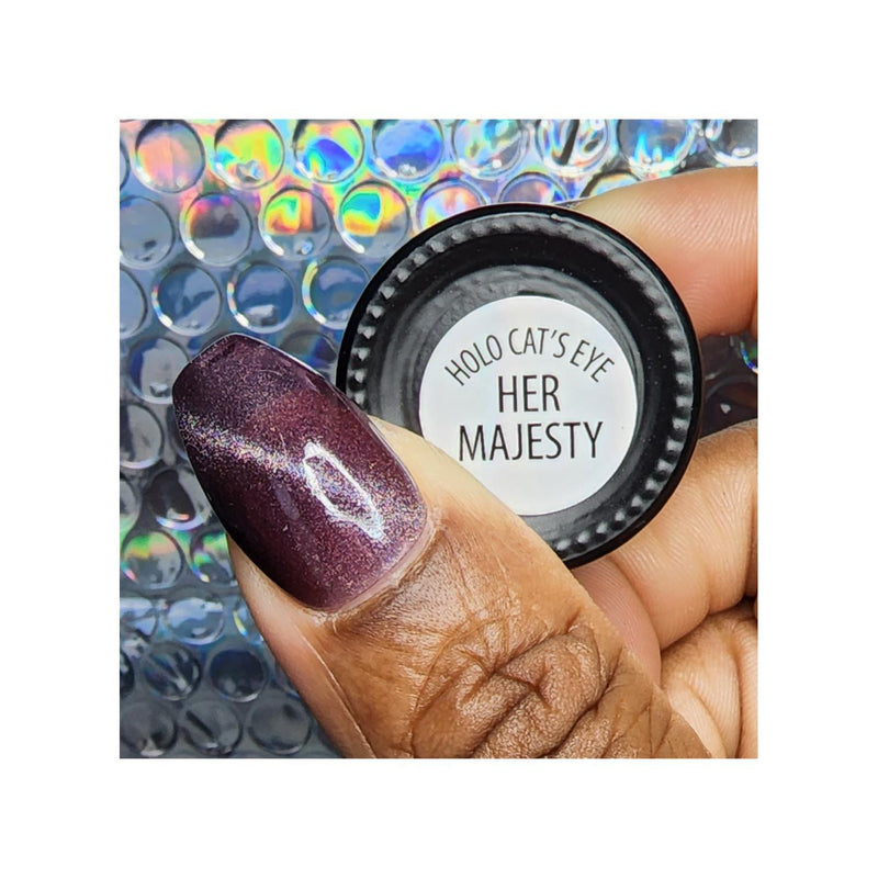 UberChic Beauty Her Majesty - Holo Cats Eye Gel Polish Gel Polish Rosy Brown