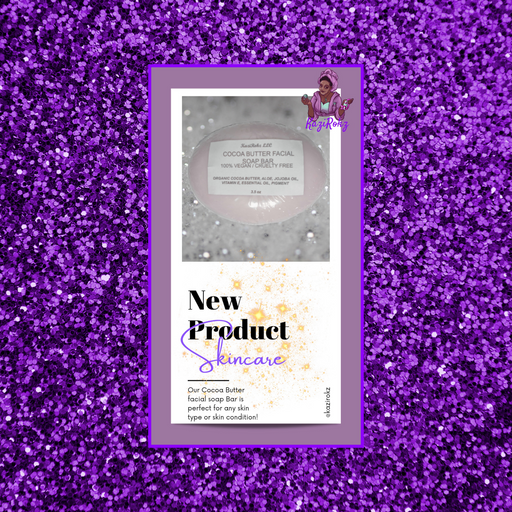 KaziRokz Cocoa Butter Facial Soap Bar (100% Vegan / Cruelty Free) Dark Orchid