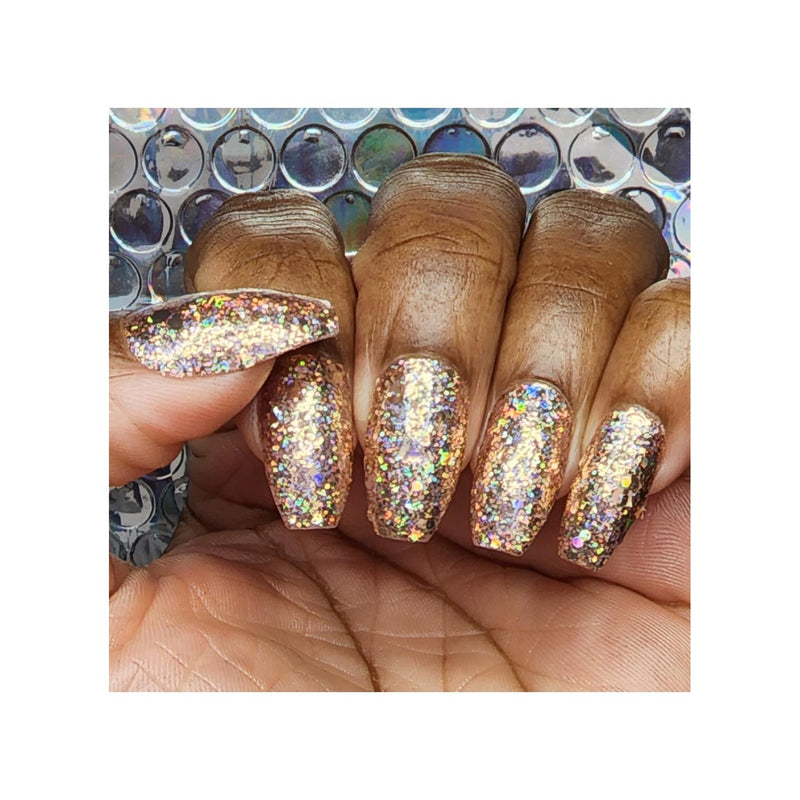 UberChic Beauty 24K Chic - Holographic Polish Regular Polish Dim Gray