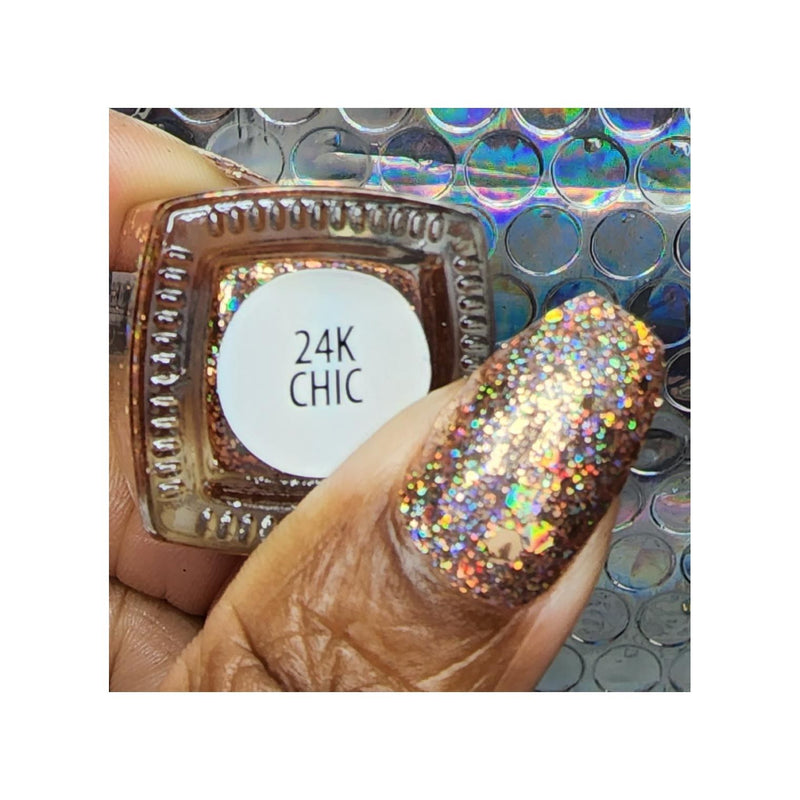 UberChic Beauty 24K Chic - Holographic Polish Regular Polish Dim Gray