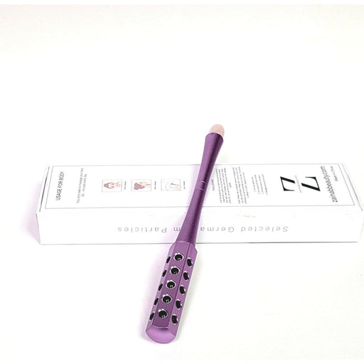 ZAQ Skin & Body Aria Germanium Massage Roller with Rose Quartz stone White Smoke