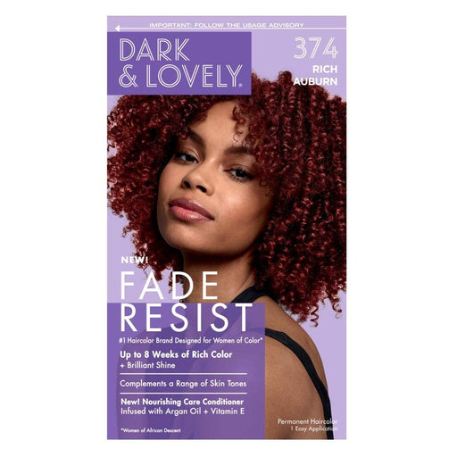 0 Dark and Lovely Fade Resist Rich Conditioning Color 374Rich Auburn Hair Color Black Default Title