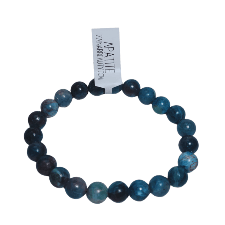 ZAQ Skin & Body Apatite Bracelet - Help with physical and emotional issues Dark Slate Gray 6mm,8mm,10mm