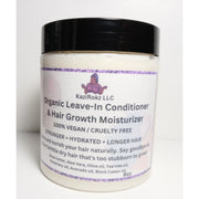 KaziRokz Organic Leave- In Hair Conditioner 8oz. (100% Vegan / Cruelty Free) / Mega Gro!!! Light Gray