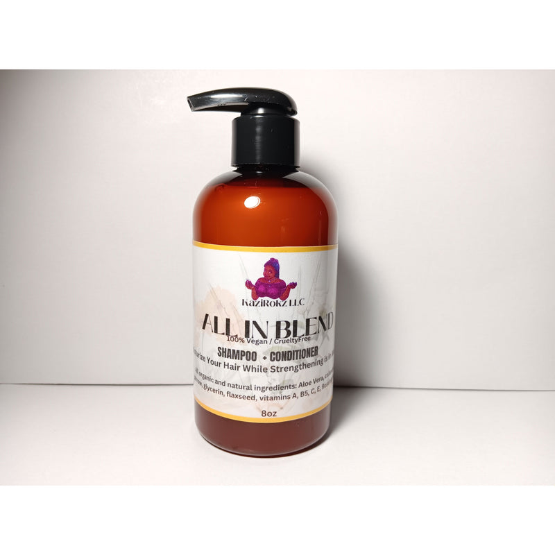 KaziRokz All In Blend Shampoo & Condition 100% Vegan / Cruelty Free 8oz Antique White