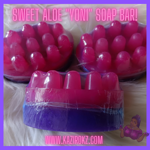KaziRokz Sweet Aloe Yoni soap care, Massage Therapy soap bar "YONI" SOAP BAR (100% vegan / Cruelty Free) Maroon