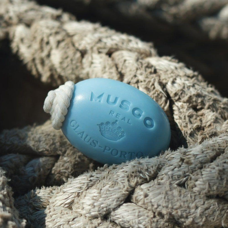 Claus Porto Claus Porto Musgo Real Alto Mar Soap On A Rope 6.7 oz Soap On A Rope Dark Slate Gray