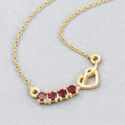 Bids.com 0.32 Carat Genuine Garnet .925 Sterling Silver Necklace Necklaces Light Gray size 18.00