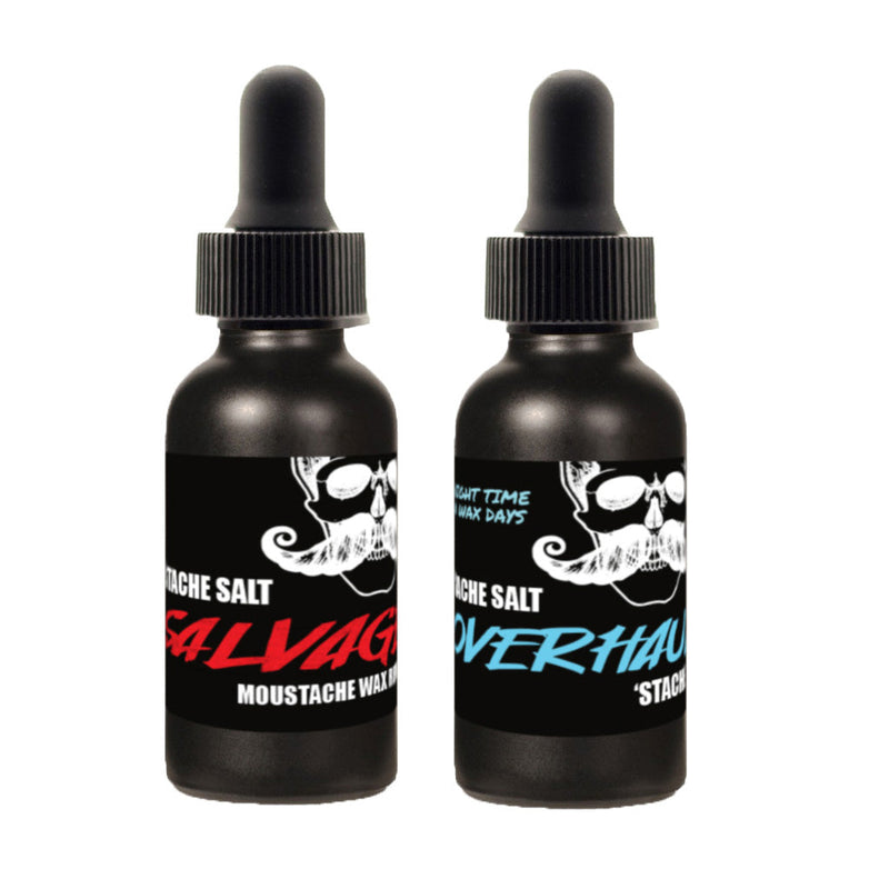 Stache Salt Moustache Wax Salvage & Overhaul Set Moustache Wax Black