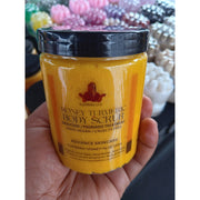 KaziRokz Honey Turmeric Body Scrub Psoriasis Treatment, 100% Vegan/ Cruelty Free. Brightens dark marks. Skin Care Sienna