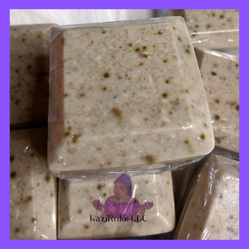 KaziRokz MAX SKIN PROTECTOR! 100% Vegan/ Cruelty Free. Ginger, Oatmeal, and Matcha Green Tea  antibacterial Soap Bar. What's HOT! Rosy Brown