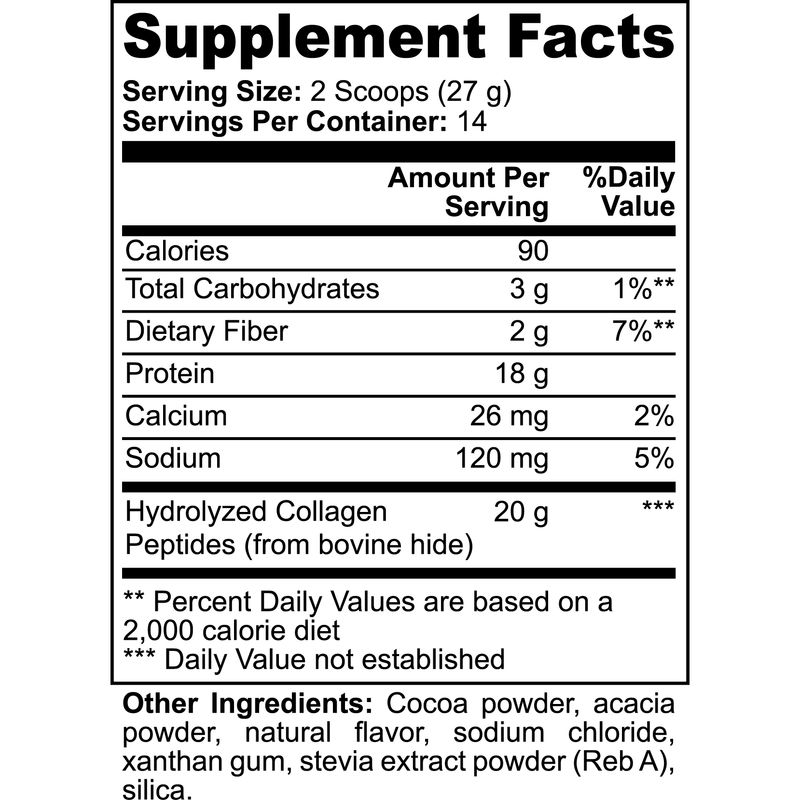Goiteia Goiteia Grass-Fed Collagen Peptides Powder (Chocolate) 13.33 Oz (378g) Proteins & Blends White Smoke