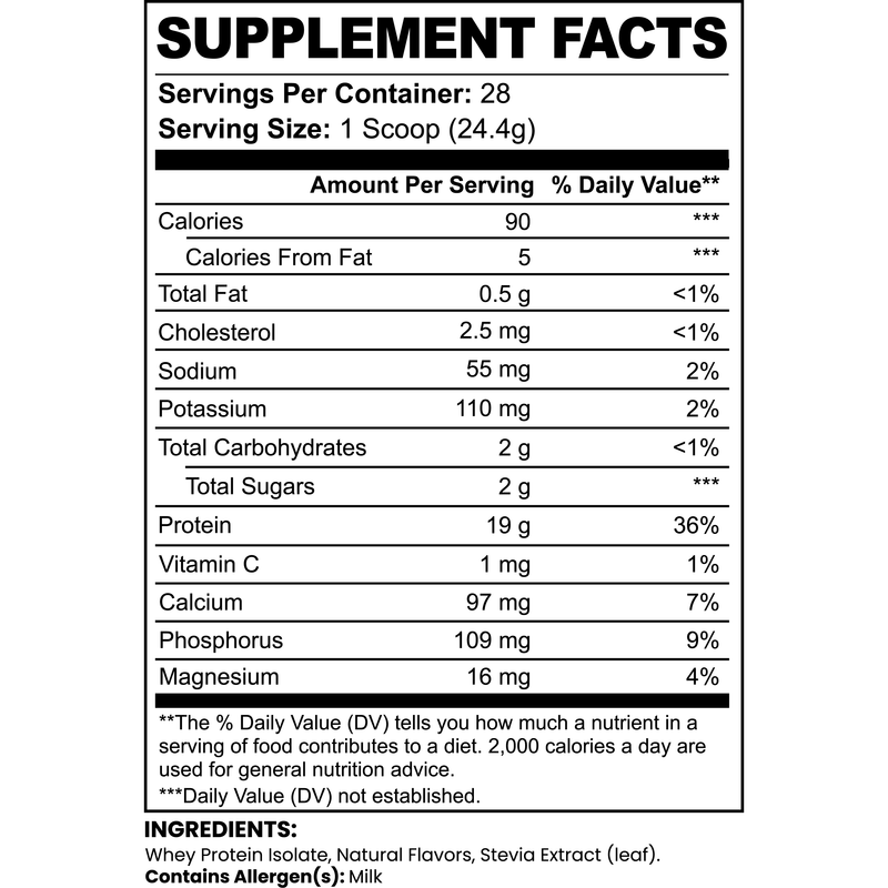 Goiteia Goiteia Pure3 100% Whey Protein Isolate (Vanilla) 24.1oz (683g) Proteins & Blends White Smoke