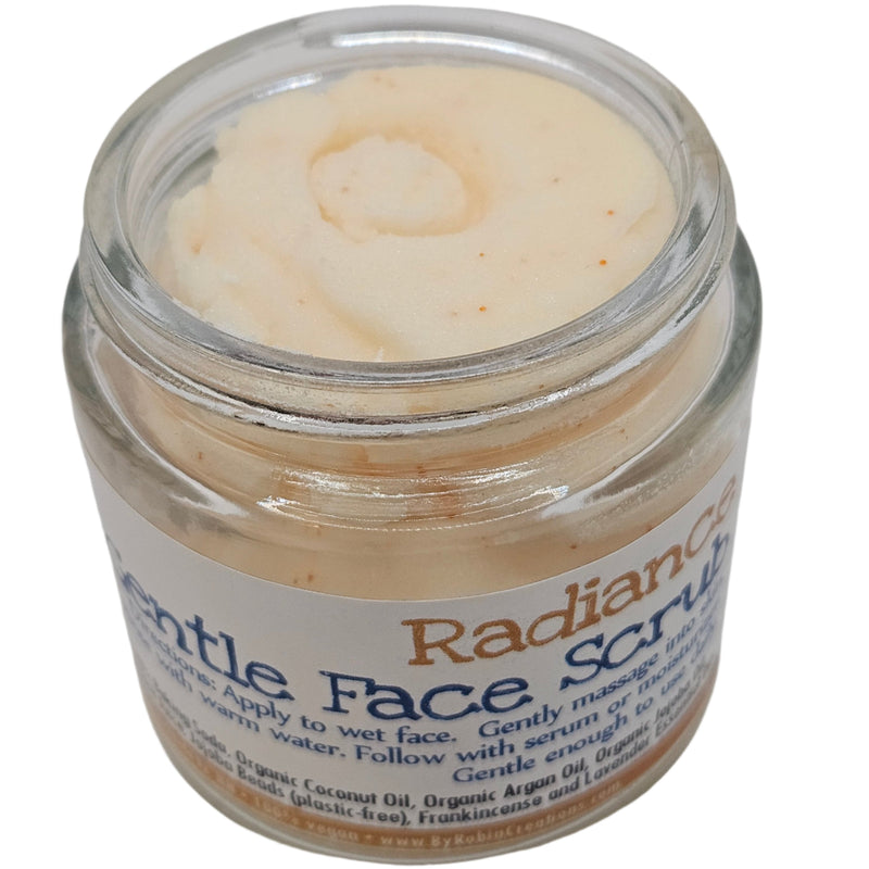By Robin Creations Radiance Gentle Anti-Aging Face Scrub Skin Care Dark Gray Original (Lavender & Frankincense),Unscented