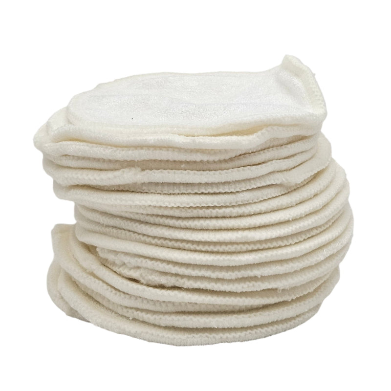 By Robin Creations Radiance Facial Cleanser & Makeup Remover Pads for All Skin Types White Smoke 20 Washable Organic Cotton Pads Only (No Liquid)