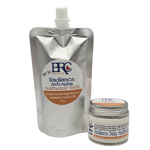By Robin Creations Radiance Anti-Aging SPF 30 Daily Facial Moisturizer Lotion & Moisturizer Dark Gray Glass Jar (2oz) / Original (Lavender & Frankincense),Glass Jar (2oz) / Unscented,Refill Pouch (4oz) / Original (Lavender & Frankincense),Refill Pouch (4oz) / Unscented