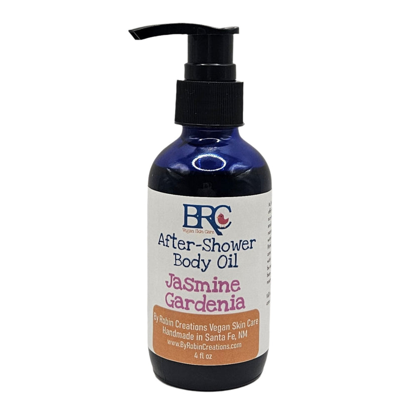 By Robin Creations Organic After-Shower Silky Body Oil Deodorant & Body Care White Smoke 4 oz Glass Pump Bottle / Lemongrass-Eucalyptus,4 oz Glass Pump Bottle / Jasmine Gardenia,4 oz Glass Pump Bottle / Relaxing Lavender,4 oz Glass Pump Bottle / Pink Grapefruit & Rose,4 oz Glass Pump Bottle / Lavender Pine,4 oz Glass Pump Bottle / Coconut Van