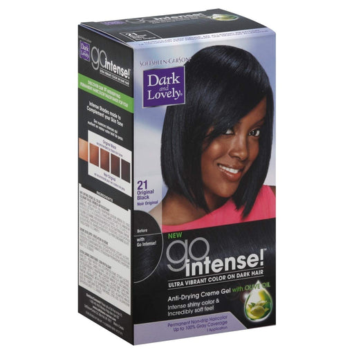 Dark & Lovely Dark and Lovely Go Intense Permanent Hair Color Original Black 21 Hair Color Dark Slate Gray Default Title