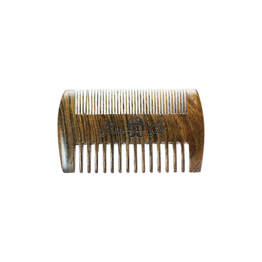 Stache Salt Moustache Wax Wood Moustache and Beard Comb Hair Comb Dark Olive Green