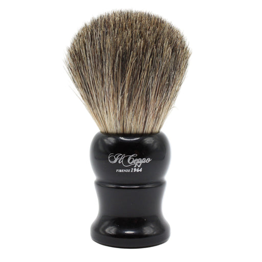 Il Ceppo Il Ceppo Black Handle Pure Badger Bristle Shave Brush White Smoke